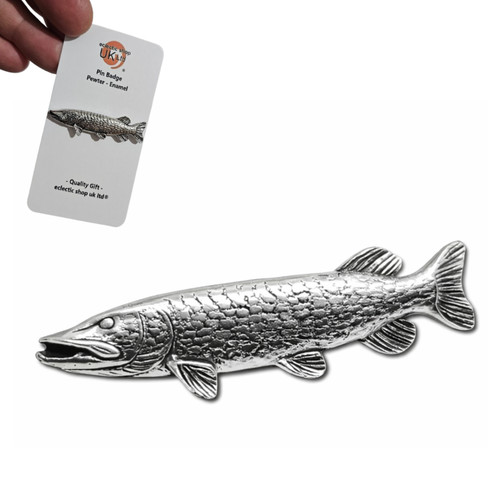 Pike pin badge pewter - badge,