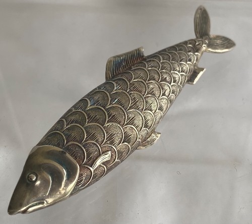 Edwardian silver fish - an,