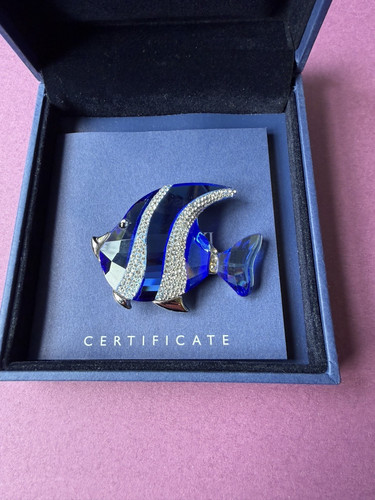 Swarovski crystal blue fish - blue,