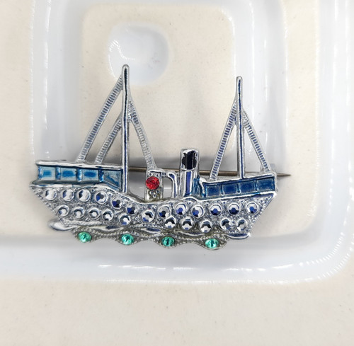 Vintage staybrite fishing boat - vintage,