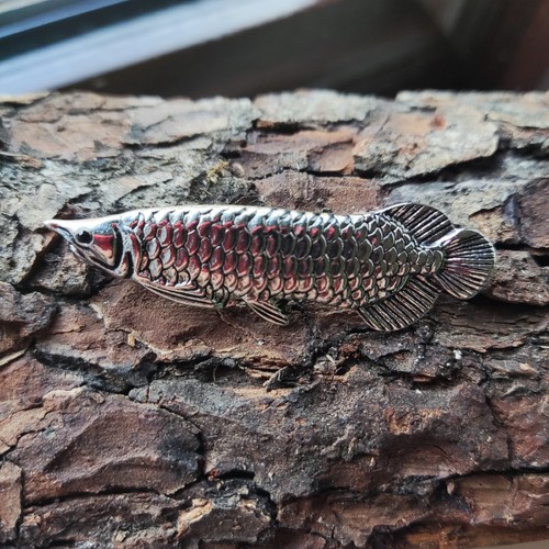 Stylish realistic fish brooch - realistic,