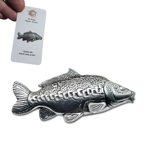 Mirror carp pin badge pewter - pin,