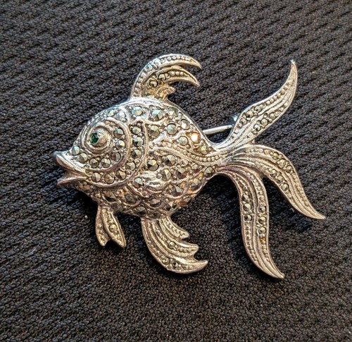 Vintage sterling silver fish
