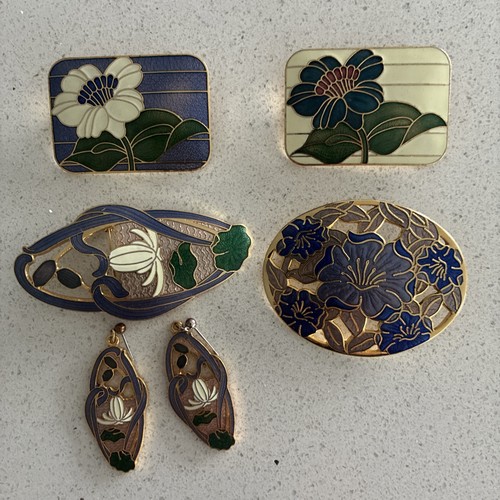 Vintage signed fish cloisonne - vintage,