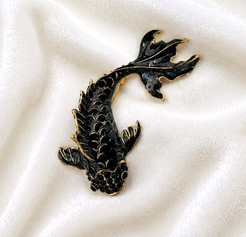 Large black koi carp fish - large,