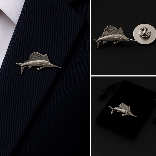 Sailfish lapel pin - sailfish,