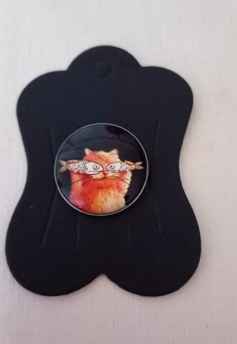 Cat cartoon glass - , pin