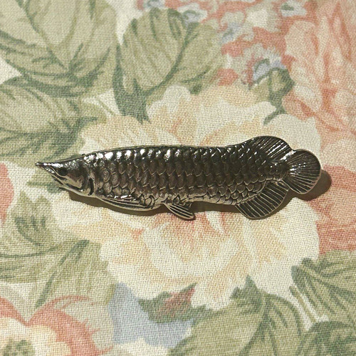 Vintage silver tone fish - vintage,