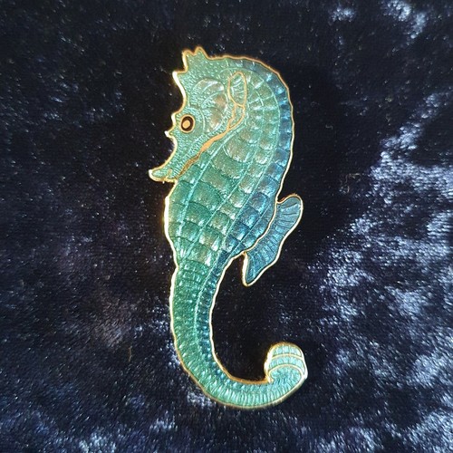 Vintage brooch cloisonne - brooch,