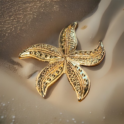 Vintage gold tone 1970s star - vintage,