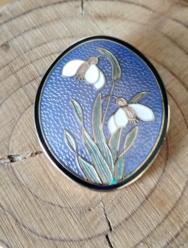 Vintage fish and crown enamel - vintage,