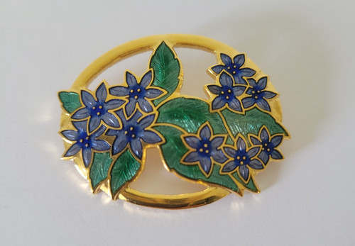 Vintage flower brooch gold - vintage,