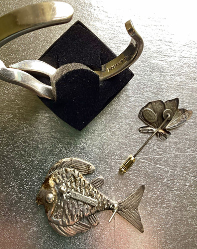 Signed jewellery lot - lot-, silver