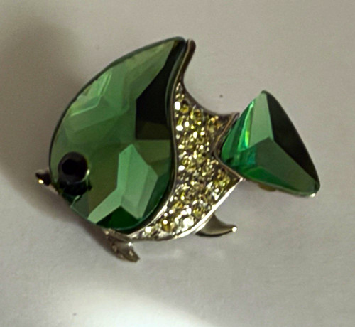Vtg swarovski crystal fish - vtg,