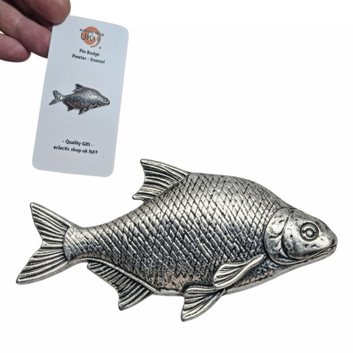 Bream pin badge pewter - bream,