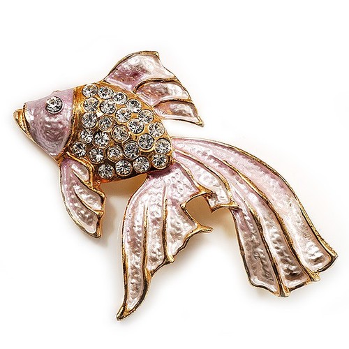 Light pink enamel - light, fish