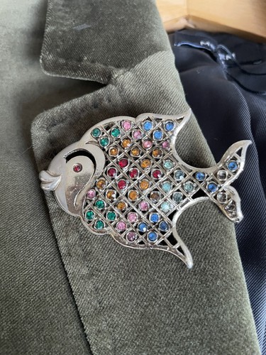 Vintage 1960s fish brooch - fish,