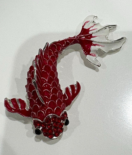 Red silver koi fish - &,