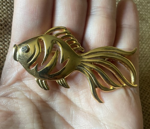 Vintage tropical goldfish fish - tropical,