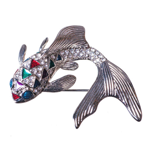 Fish brooch koi carp pin - koi,