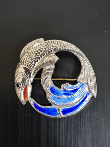 Vintage silver enamel - silver, &
