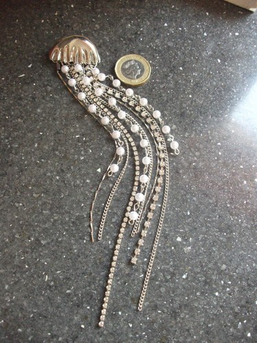 Jelly fish brooch - fish,