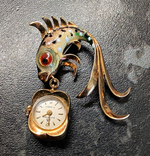 Bucherer fish brooch pendant - fish,