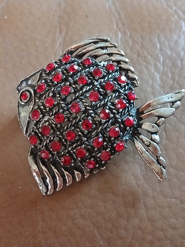 Vintage large fish - vintage, brooch